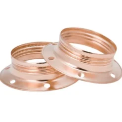 Skärmring E27 metall koppar 2-pack