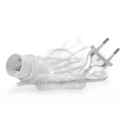 Sladd m strömbrytare E14, transparent 5m