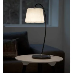 Snowdrop bordslampa, svart/vit (silkespapper)