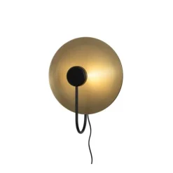 SOL vägglampa, slipad mässing/mattsvart 40cm