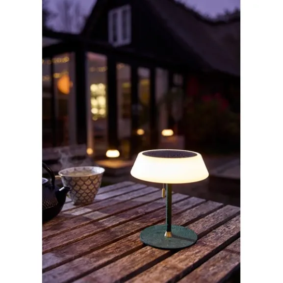 Solar Batteri Bordslampa - Mörkgrön
