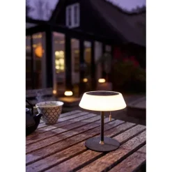 Solar Batteri Bordslampa - Svart
