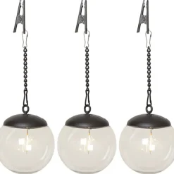 Solcellsdekoration Globe 29cm, Transparent (3-pack)