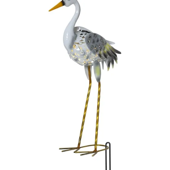 Solcellsdekoration Heron Grå 55cm