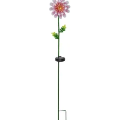 Solcellsdekoration Pink Daisy Rosa 81cm