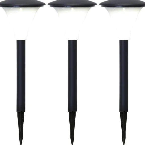 Solcellspollare 3-p Faro 26cm, Black