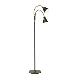 Space LED-golvlampa 2F Svart - Antik