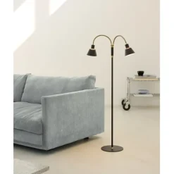 Space LED-golvlampa 2F Svart - Antik