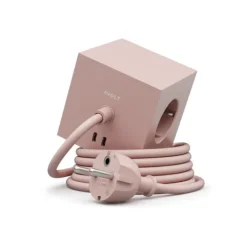 Square 1 USB-C/magnet grenuttag, Old Pink 1,8m