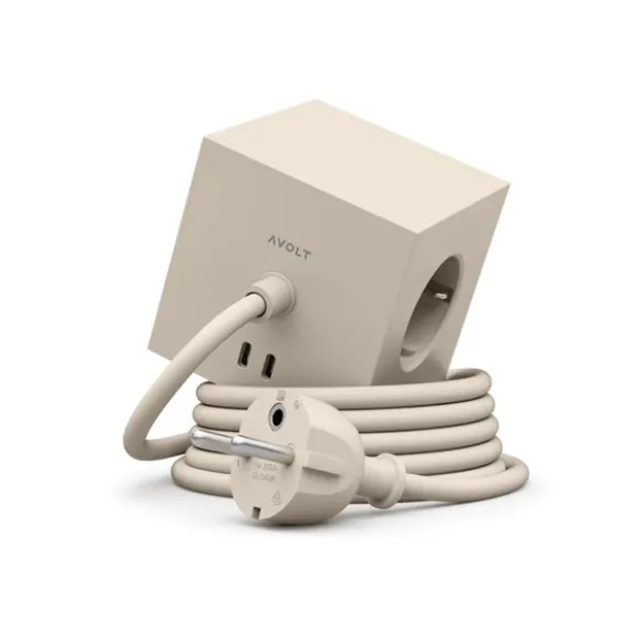 Square 1 USB-C/magnet grenuttag, Nomad Sand 1,8m