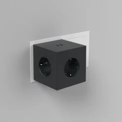 Square 2 USB/grenuttag, Stockholm Black