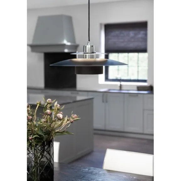 SØRUP Taklampa Ø40 Svart/Krom