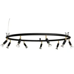 Star 9 spotlight rund, svartstruktur 100cm