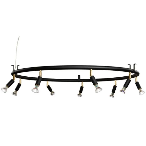 Star 9 spotlight rund, svartstruktur 100cm