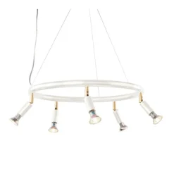 Star 5 spotlight rund, vit 60cm