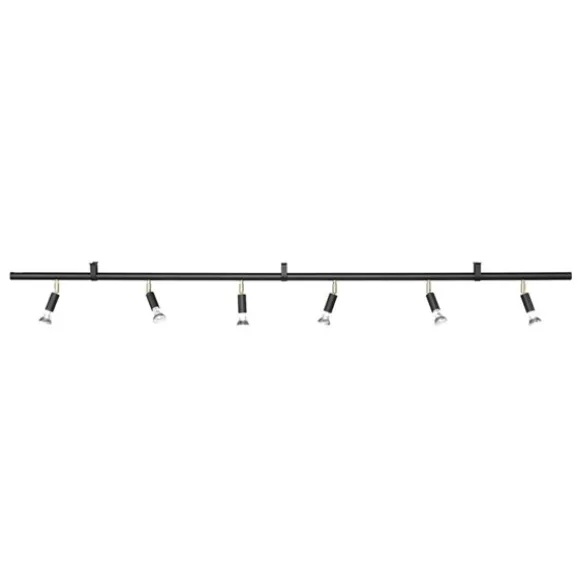 Star 6 spotlight skena, svartstruktur 200cm