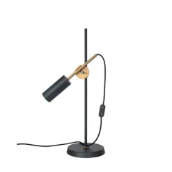 Stav bordslampa, svart/råmässing 64cm