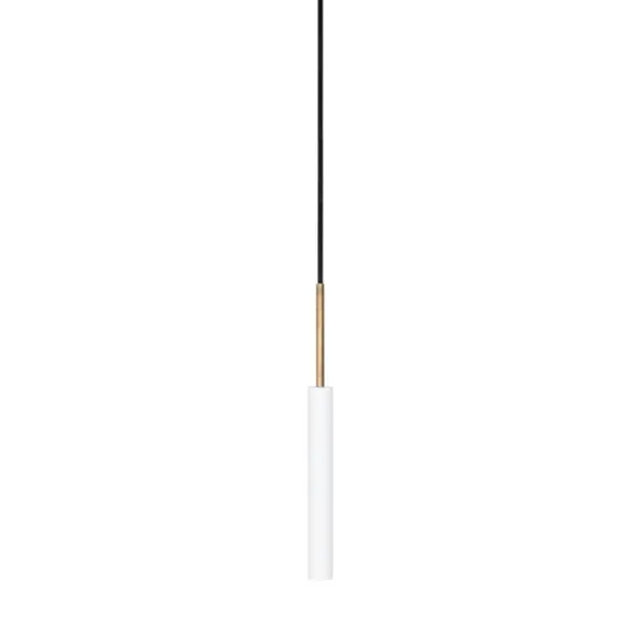 Stav taklampa, vit/råmässing 35cm