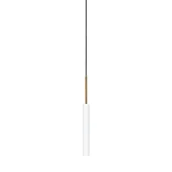 Stav taklampa, vit/råmässing 35cm