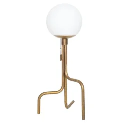 Strapatz bordslampa, råmässing/opal 49cm