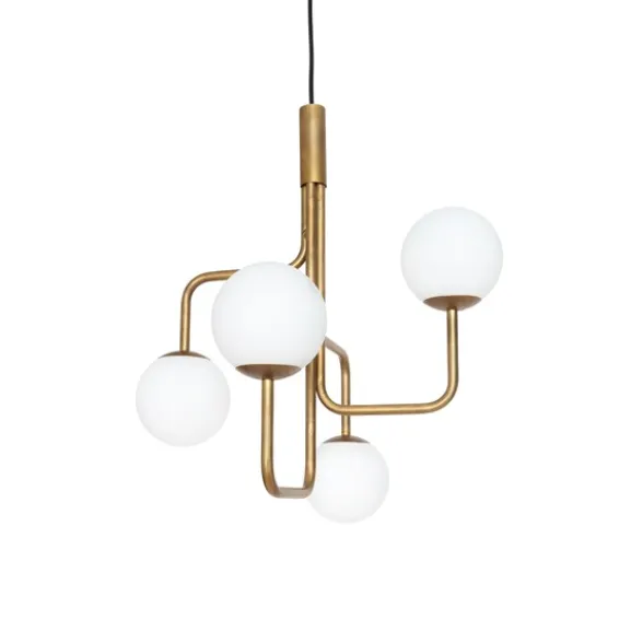 Strapatz taklampa, råmässing/opal 57,5cm