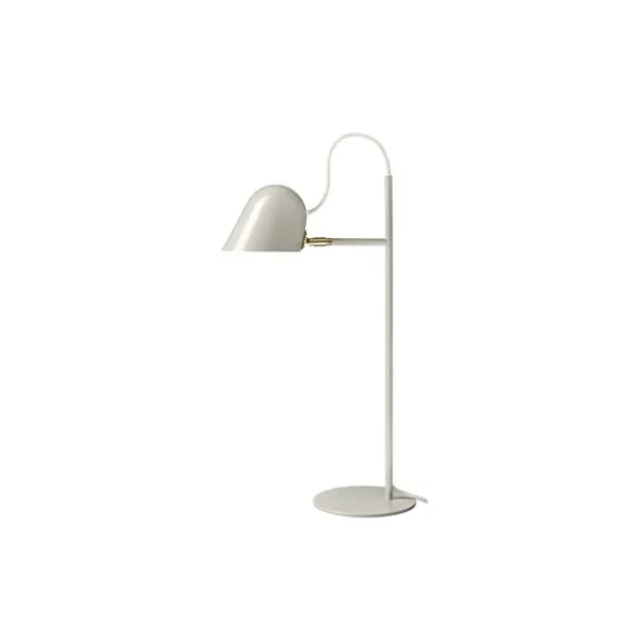 Streck bordslampa, varmgrå/mässing