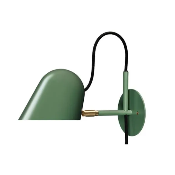 Streck Vägglampa med kabel, Tallgrön/mässing
