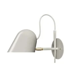 Streck vägglampa med kabel, Varmgrå/mässing