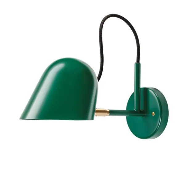 Streck Vägglampa med kopplingshus, Tallgrön/mässing