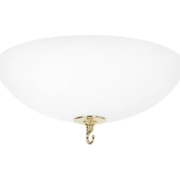 Stävie plafond, blankpolerad mässing/opal 38cm