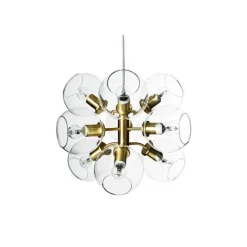Tage 50 taklampa, mässing/klar 45cm