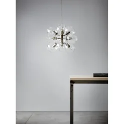 Tage 50 taklampa, silver/klar 45cm