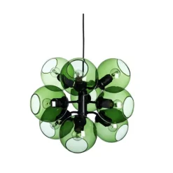 Tage 50 taklampa, svart/grön 45cm