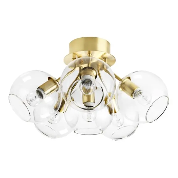 Tage plafond, mässing/klarglas 50cm