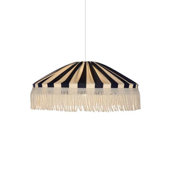 Taklampa Capri D50 s/v frans E27 5m IP44 blå/vit