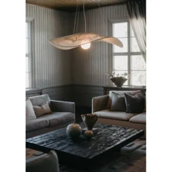 Taklampa Monstera D115 bomull cream