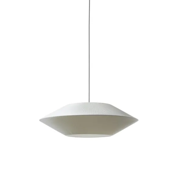 Taklampa Pollux D75 plisserad off-white