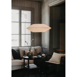Taklampa Pollux D75 plisserad off-white