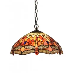 Taklampa Trollslända Ädelsten / Dragonfly 41cm