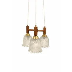Taklampa vintage Valnöt 3-arm