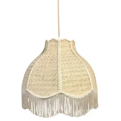 Taklampa Viola, beige textil
