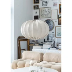 Taklampskärm Moon D78 s/v Rotan offwhite