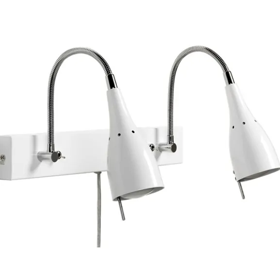 Tanum 2 vägglampa, vit 37cm