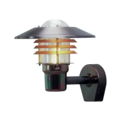 Tellus väggarmatur upp, koppar/klar
