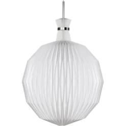 The Lantern pendel XL, vit/rostfritt stål 55cm