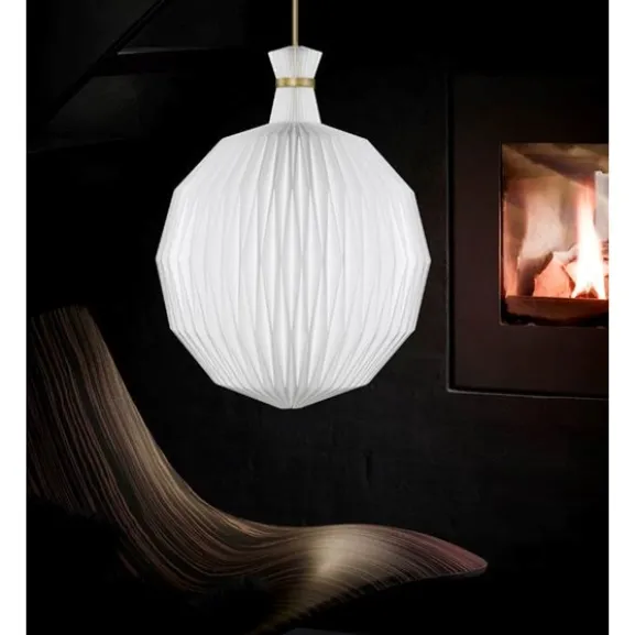 The Lantern pendel XL, vit/mässing 55cm