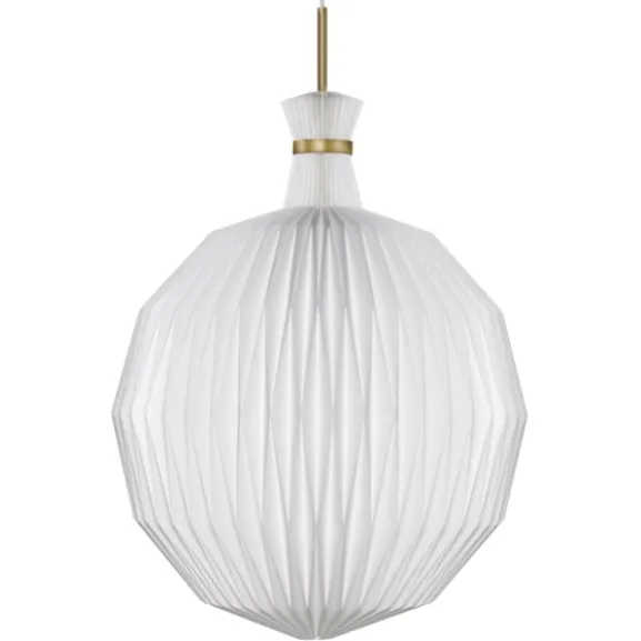 The Lantern pendel XL, vit/mässing 55cm