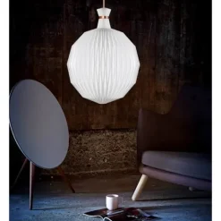 The Lantern pendel XL, vit/rostfritt stål 55cm