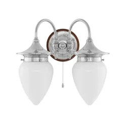 Tigerstedt vägglampa nickel/brun