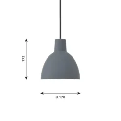 Toldbod 170 taklampa, blå grå 17cm